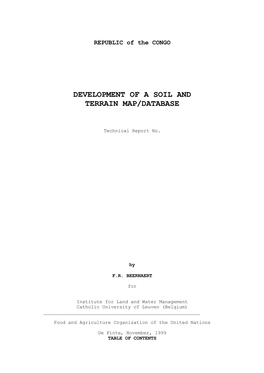 Development of a Soil and Terrain Map/Database