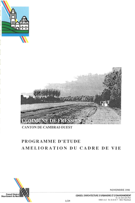 Programme D'étude Amélioration Du Cadre De Vie, Fressies