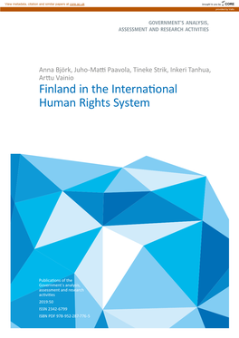 Finland in the International Human Rights System