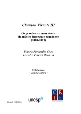 Chanson Vivante III