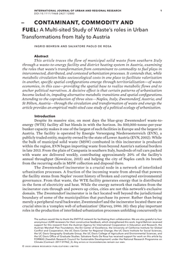 A Multi-Sited Study of Waste's Roles in Urban Transformations From