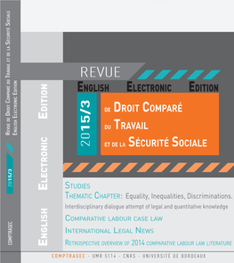 English Electronic Edition E Equality, Inequalities, Discriminations: R É Ompa C Oni C