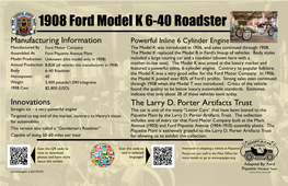 1908 Ford Model K 6-40 Roadster