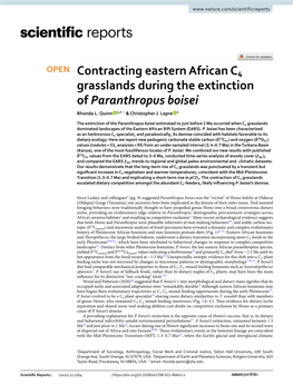 Contracting Eastern African C4 Grasslands During the Extinction of Paranthropus Boisei