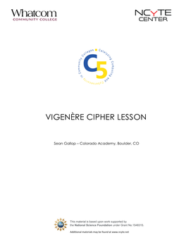 Vigenère Cipher Lesson