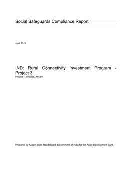 40423-053: Assam Roads Social Safeguards Compliance Report