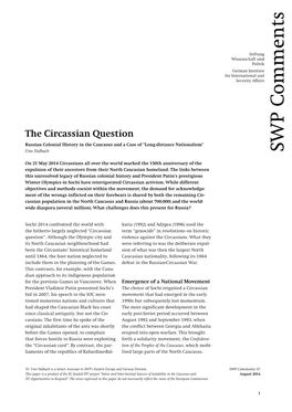 The Circassian Question WP Russian Colonial History in the Caucasus and a Case of “Long-Distance Nationalism”