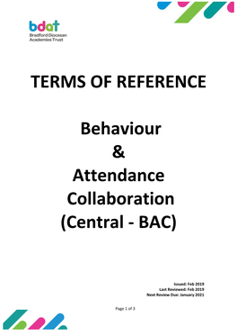 BAC Terms of Reference