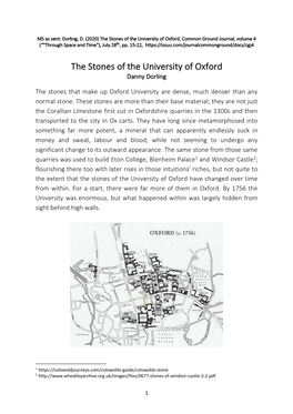 The Stones of Oxford University