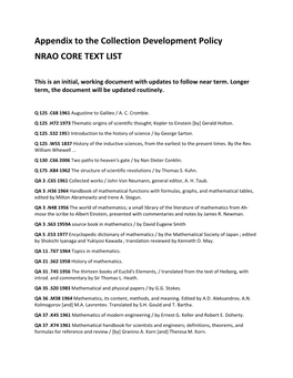Core Text List