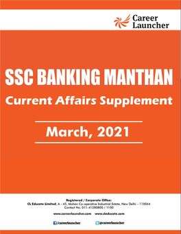 MANTHAN Current Affairs Supplement – March, 2021