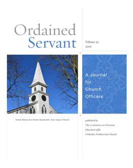 Complete 2016 Ordained Servant Journal (1.9