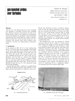 Gun-Launched Probes Ballistic Research Laboratories 0V6P Bamos Aberdeen Proving Ground, Md