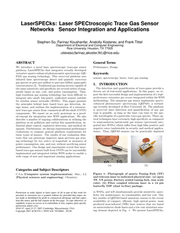 Laserspecks: Laser Spectroscopic Trace-Gas Sensor Networks