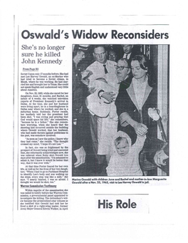 Oswald's Widow Reconsiders His Role