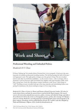 Professional Wrestling and Embodied Politics Broderick D.V