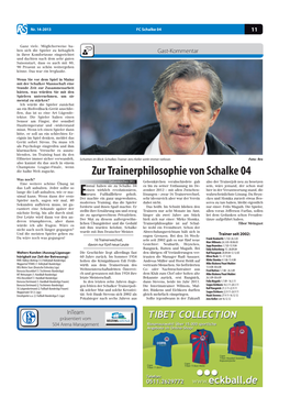 Zur Trainerphilosophie Von Schalke 04 Was Noch? Gelsenkirchen (RS)