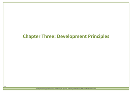 Chapter Three: Development Principles