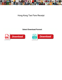 Hong Kong Taxi Fare Receipt