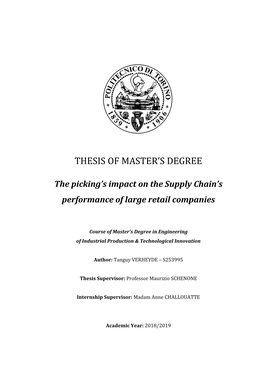 Thesis of Master's Degree