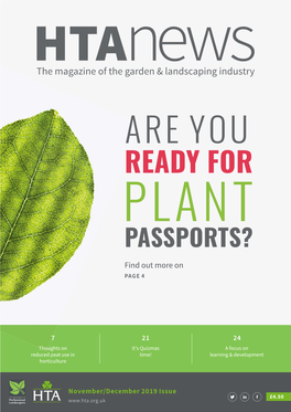 READY for PLANT PASSPORTS? Find out More on PAGE 