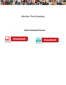 Mta Bus Time Schedule Kootenay