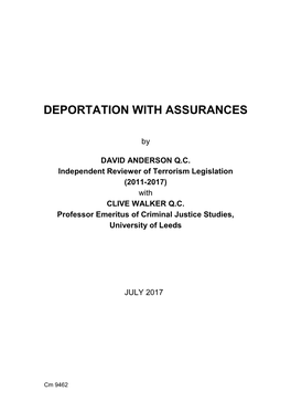 Deportation with Assurances