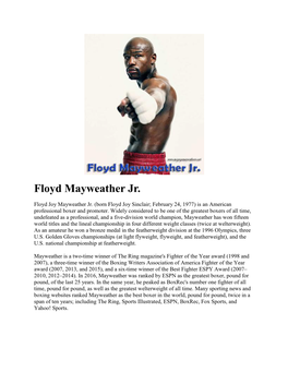 Mayweather Vs Mcgregor.Pdf