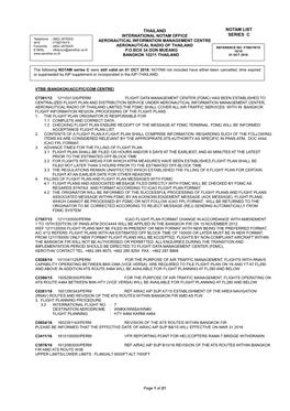 Thailand Notam List Series C