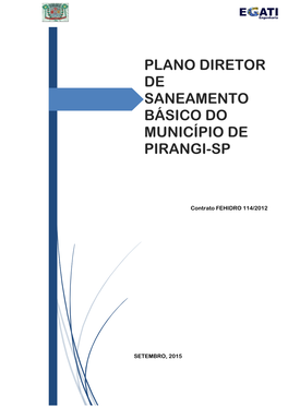 Plano Diretor De Saneamento Básico Do Município De Pirangi-Sp