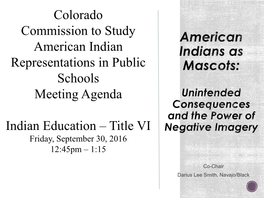 Study of American Indian Representation in Public Schools