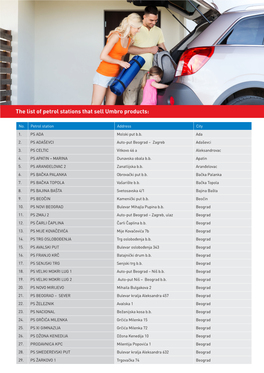 The List of Petrol Stations That Sell Umbro Products