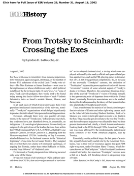 From Trotsky to Steinhardt: Crossing the Exes