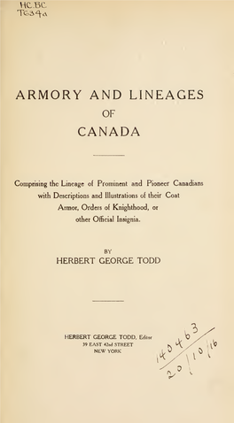 Download Armory and Lineages of Canada