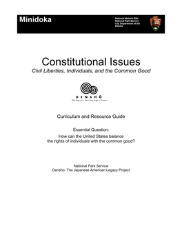 Constitutional Issues Civil Liberties, Individuals, and the Common Good