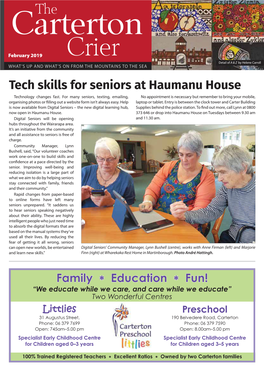 Tech Skills for Seniors at Haumanu House Technology Changes Fast