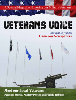 Veterans Voice 1 a Special Magazine Honoring Our Military Veterans Veterans Voice Brought to You By