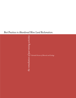 Best Practices in Abandoned Mine Land Reclamation: the Remediation of Past Mining Activities