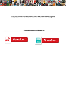 Application for Renewal of Maltese Passport Tribune