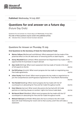 View Future Day Orals PDF File 0.11 MB