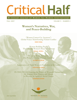 Women's Narratives, War, and Peace-Building