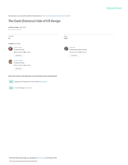 The Dark (Patterns) Side of UX Design