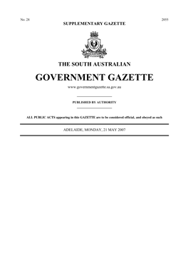 Government Gazette