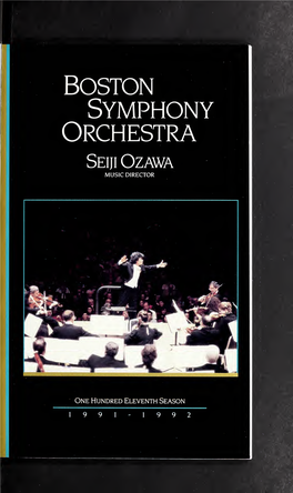 Boston Symphony Orchestra Concert Programs, Season 111, 1991-1992