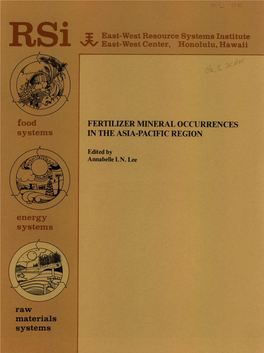 Fertilizer Mineral Occurrences in the Asia Pacific Region