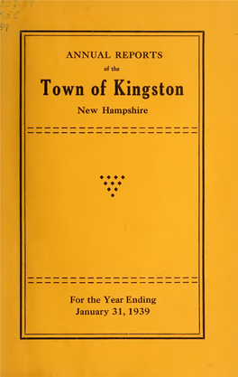 Annual Reports of the Selectmen, Treasurer, Collector, Town Clerk