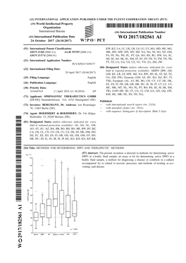 WO 2017/182561 Al 26 October 2017 (26.10.2017) W !P O PCT