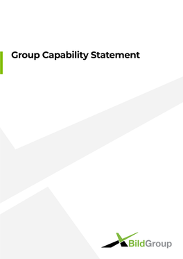 Group Capability Statement What We Do