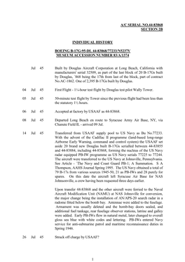 A/C Serial No.44-83868 Section 2B