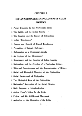 Chapter 2 Indian Nationalism a Saga of Caste-Class Politics